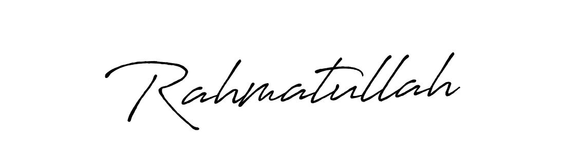 Create a beautiful signature design for name Rahmatullah. With this signature (Antro_Vectra_Bolder) fonts, you can make a handwritten signature for free. Rahmatullah signature style 7 images and pictures png