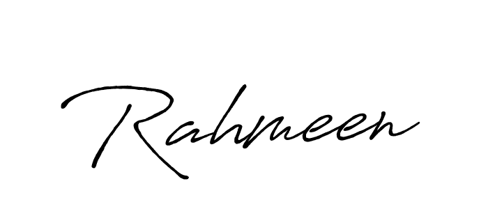 The best way (Antro_Vectra_Bolder) to make a short signature is to pick only two or three words in your name. The name Rahmeen include a total of six letters. For converting this name. Rahmeen signature style 7 images and pictures png