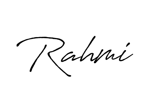 You should practise on your own different ways (Antro_Vectra_Bolder) to write your name (Rahmi) in signature. don't let someone else do it for you. Rahmi signature style 7 images and pictures png