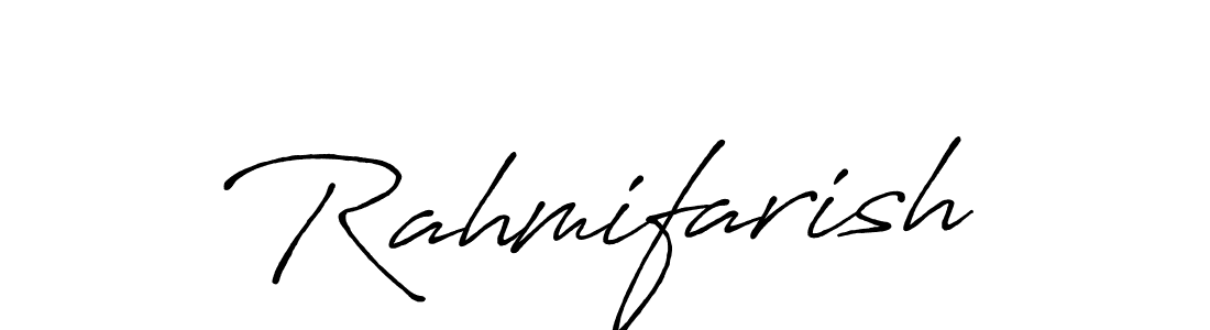Also we have Rahmifarish name is the best signature style. Create professional handwritten signature collection using Antro_Vectra_Bolder autograph style. Rahmifarish signature style 7 images and pictures png