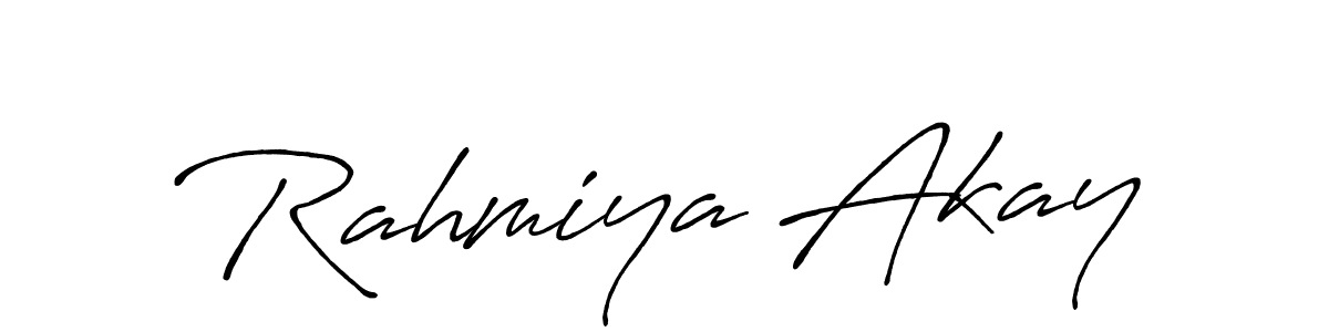 Make a beautiful signature design for name Rahmiya Akay. Use this online signature maker to create a handwritten signature for free. Rahmiya Akay signature style 7 images and pictures png