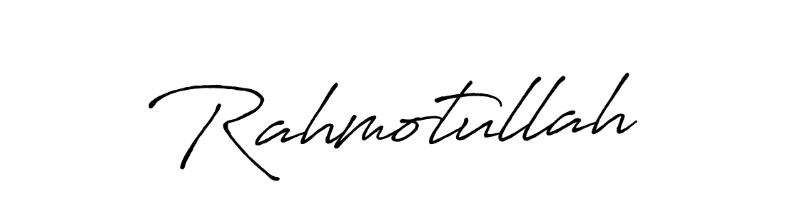 Also we have Rahmotullah name is the best signature style. Create professional handwritten signature collection using Antro_Vectra_Bolder autograph style. Rahmotullah signature style 7 images and pictures png
