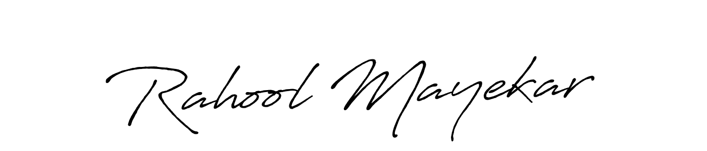 This is the best signature style for the Rahool Mayekar name. Also you like these signature font (Antro_Vectra_Bolder). Mix name signature. Rahool Mayekar signature style 7 images and pictures png