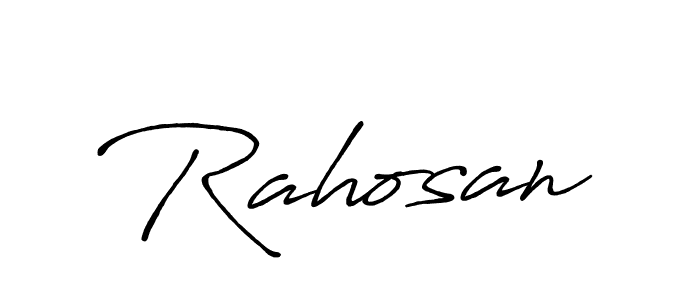 You should practise on your own different ways (Antro_Vectra_Bolder) to write your name (Rahosan) in signature. don't let someone else do it for you. Rahosan signature style 7 images and pictures png