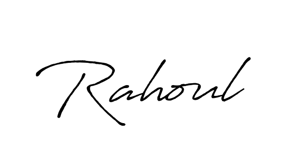 How to make Rahoul signature? Antro_Vectra_Bolder is a professional autograph style. Create handwritten signature for Rahoul name. Rahoul signature style 7 images and pictures png