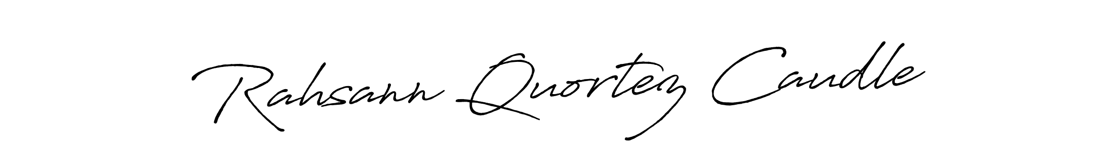 How to make Rahsann Quortez Caudle name signature. Use Antro_Vectra_Bolder style for creating short signs online. This is the latest handwritten sign. Rahsann Quortez Caudle signature style 7 images and pictures png