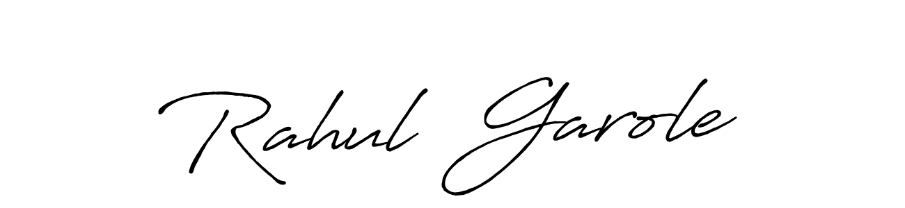 How to make Rahul  Garole name signature. Use Antro_Vectra_Bolder style for creating short signs online. This is the latest handwritten sign. Rahul  Garole signature style 7 images and pictures png