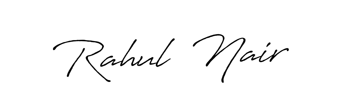 This is the best signature style for the Rahul  Nair name. Also you like these signature font (Antro_Vectra_Bolder). Mix name signature. Rahul  Nair signature style 7 images and pictures png