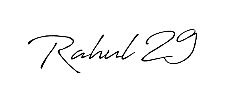 How to make Rahul 29 signature? Antro_Vectra_Bolder is a professional autograph style. Create handwritten signature for Rahul 29 name. Rahul 29 signature style 7 images and pictures png