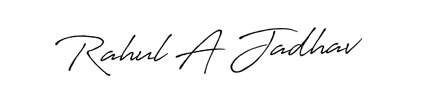 Rahul A Jadhav stylish signature style. Best Handwritten Sign (Antro_Vectra_Bolder) for my name. Handwritten Signature Collection Ideas for my name Rahul A Jadhav. Rahul A Jadhav signature style 7 images and pictures png