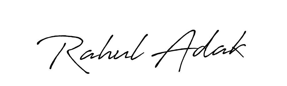 Use a signature maker to create a handwritten signature online. With this signature software, you can design (Antro_Vectra_Bolder) your own signature for name Rahul Adak. Rahul Adak signature style 7 images and pictures png