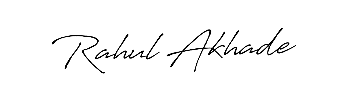 Make a beautiful signature design for name Rahul Akhade. With this signature (Antro_Vectra_Bolder) style, you can create a handwritten signature for free. Rahul Akhade signature style 7 images and pictures png