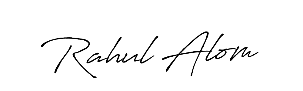 You can use this online signature creator to create a handwritten signature for the name Rahul Alom. This is the best online autograph maker. Rahul Alom signature style 7 images and pictures png