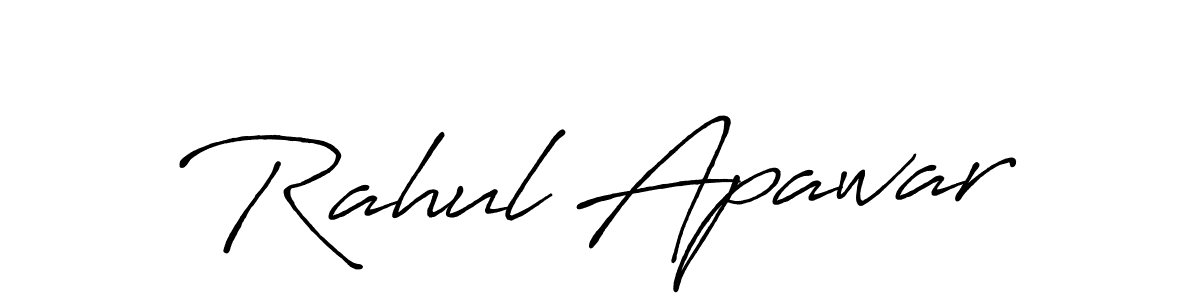 Antro_Vectra_Bolder is a professional signature style that is perfect for those who want to add a touch of class to their signature. It is also a great choice for those who want to make their signature more unique. Get Rahul Apawar name to fancy signature for free. Rahul Apawar signature style 7 images and pictures png