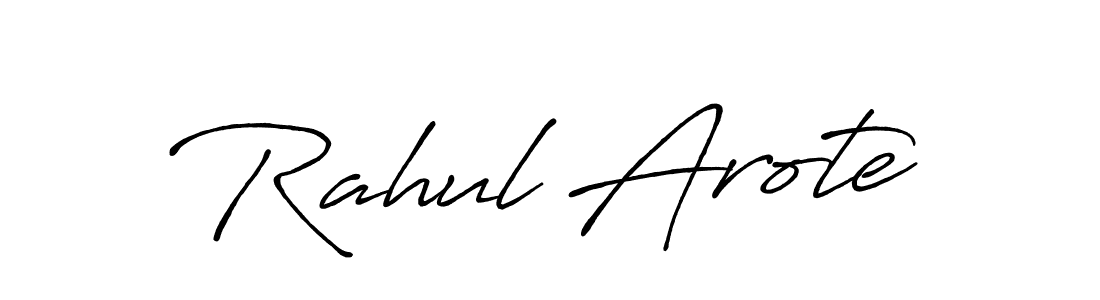 How to make Rahul Arote name signature. Use Antro_Vectra_Bolder style for creating short signs online. This is the latest handwritten sign. Rahul Arote signature style 7 images and pictures png