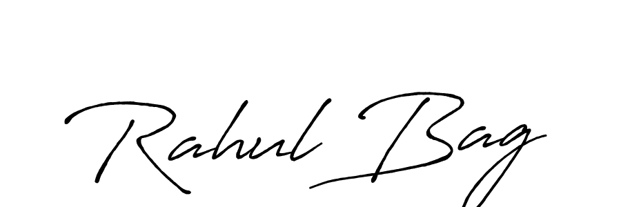 The best way (Antro_Vectra_Bolder) to make a short signature is to pick only two or three words in your name. The name Rahul Bag include a total of six letters. For converting this name. Rahul Bag signature style 7 images and pictures png