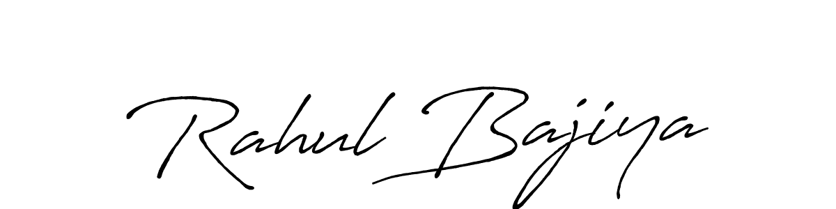 Make a beautiful signature design for name Rahul Bajiya. With this signature (Antro_Vectra_Bolder) style, you can create a handwritten signature for free. Rahul Bajiya signature style 7 images and pictures png