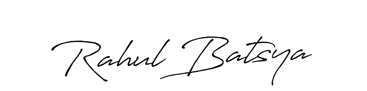 How to make Rahul Batsya name signature. Use Antro_Vectra_Bolder style for creating short signs online. This is the latest handwritten sign. Rahul Batsya signature style 7 images and pictures png