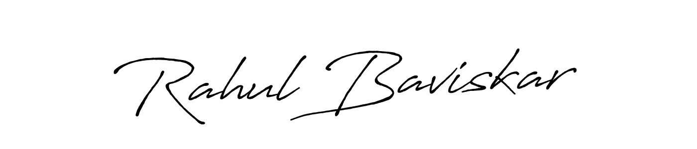 Create a beautiful signature design for name Rahul Baviskar. With this signature (Antro_Vectra_Bolder) fonts, you can make a handwritten signature for free. Rahul Baviskar signature style 7 images and pictures png