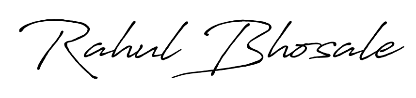 Discover how Rahul Bhosale looks in an executive cursive font (Antro_Vectra_Bolder). Perfect for legal documents, invoices, and certificates. Rahul Bhosale signature style 7 images and pictures png
