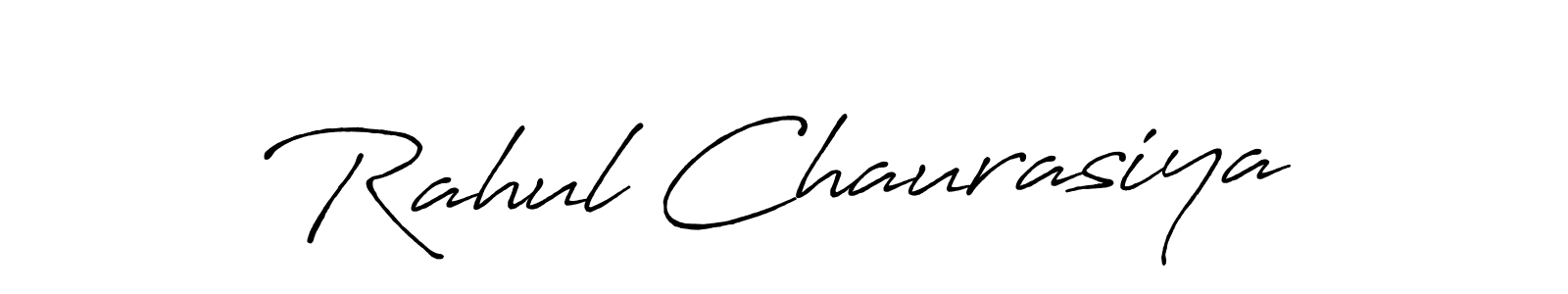 Make a beautiful signature design for name Rahul Chaurasiya. With this signature (Antro_Vectra_Bolder) style, you can create a handwritten signature for free. Rahul Chaurasiya signature style 7 images and pictures png