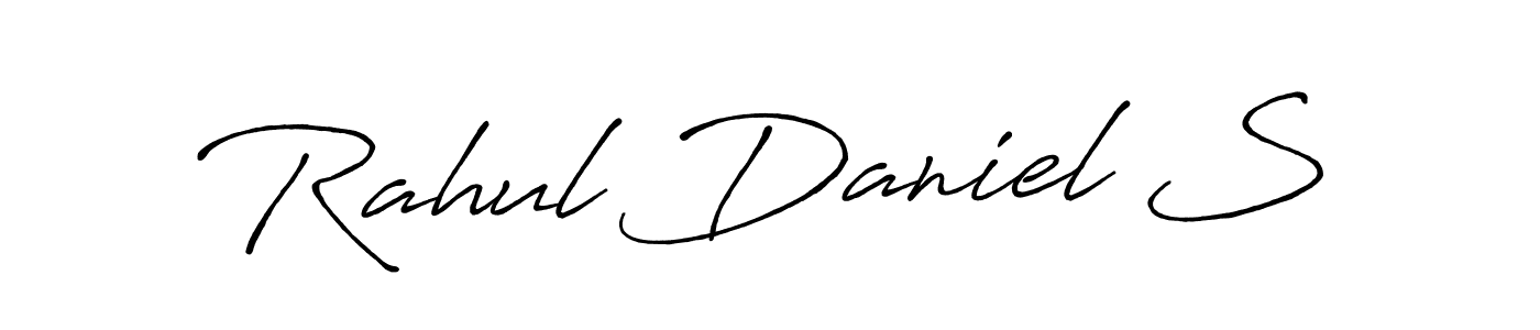 You should practise on your own different ways (Antro_Vectra_Bolder) to write your name (Rahul Daniel S) in signature. don't let someone else do it for you. Rahul Daniel S signature style 7 images and pictures png