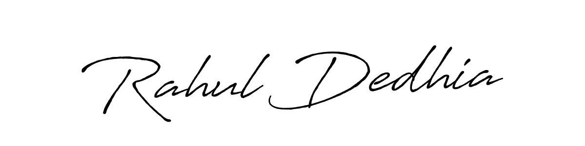 Design your own signature with our free online signature maker. With this signature software, you can create a handwritten (Antro_Vectra_Bolder) signature for name Rahul Dedhia. Rahul Dedhia signature style 7 images and pictures png