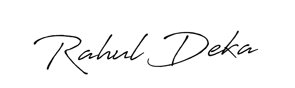 Make a beautiful signature design for name Rahul Deka. With this signature (Antro_Vectra_Bolder) style, you can create a handwritten signature for free. Rahul Deka signature style 7 images and pictures png