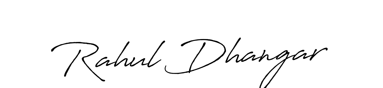 Design your own signature with our free online signature maker. With this signature software, you can create a handwritten (Antro_Vectra_Bolder) signature for name Rahul Dhangar. Rahul Dhangar signature style 7 images and pictures png