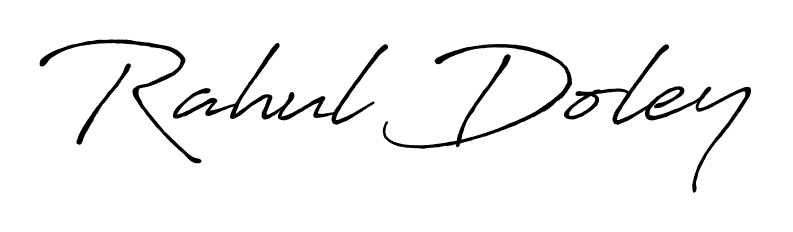Create your official email sign-off with Rahul Doley name in Antro_Vectra_Bolder style. Crisp, clean, and perfectly legible across all screens. Rahul Doley signature style 7 images and pictures png