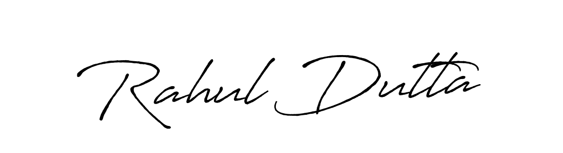 Create a beautiful signature design for name Rahul Dutta. With this signature (Antro_Vectra_Bolder) fonts, you can make a handwritten signature for free. Rahul Dutta signature style 7 images and pictures png