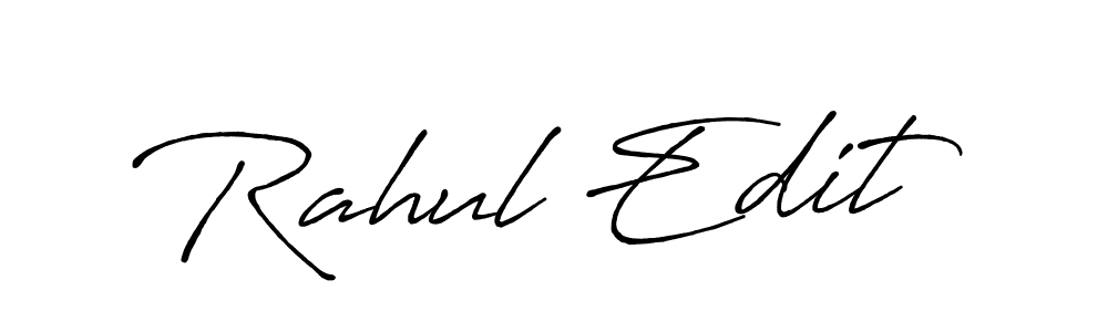 Use a signature maker to create a handwritten signature online. With this signature software, you can design (Antro_Vectra_Bolder) your own signature for name Rahul Edit. Rahul Edit signature style 7 images and pictures png