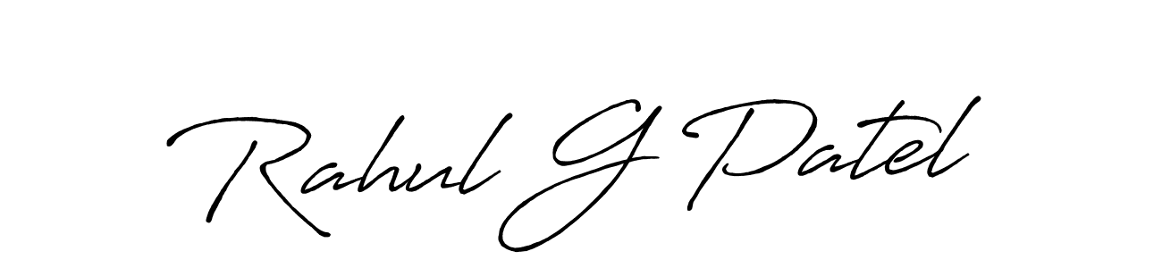 Rahul G Patel stylish signature style. Best Handwritten Sign (Antro_Vectra_Bolder) for my name. Handwritten Signature Collection Ideas for my name Rahul G Patel. Rahul G Patel signature style 7 images and pictures png