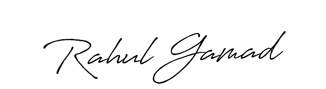 Rahul Gamad stylish signature style. Best Handwritten Sign (Antro_Vectra_Bolder) for my name. Handwritten Signature Collection Ideas for my name Rahul Gamad. Rahul Gamad signature style 7 images and pictures png