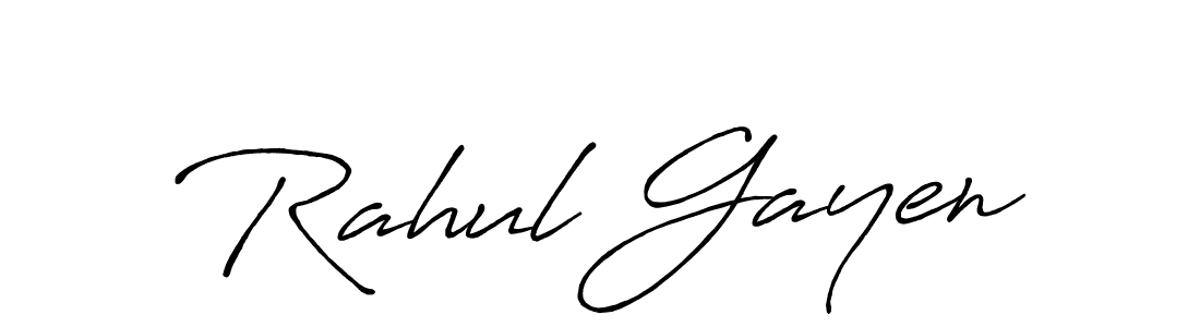 Antro_Vectra_Bolder is a professional signature style that is perfect for those who want to add a touch of class to their signature. It is also a great choice for those who want to make their signature more unique. Get Rahul Gayen name to fancy signature for free. Rahul Gayen signature style 7 images and pictures png
