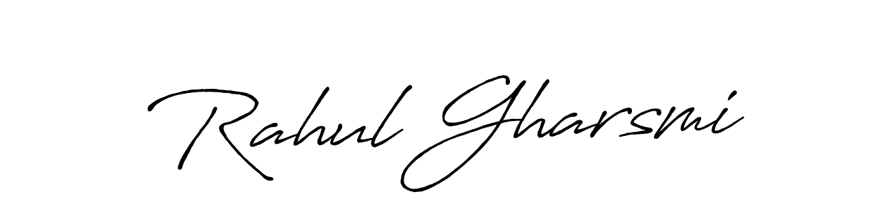 The best way (Antro_Vectra_Bolder) to make a short signature is to pick only two or three words in your name. The name Rahul Gharsmi include a total of six letters. For converting this name. Rahul Gharsmi signature style 7 images and pictures png