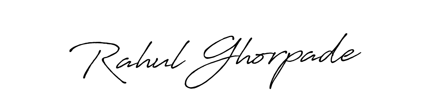 Create a beautiful signature design for name Rahul Ghorpade. With this signature (Antro_Vectra_Bolder) fonts, you can make a handwritten signature for free. Rahul Ghorpade signature style 7 images and pictures png