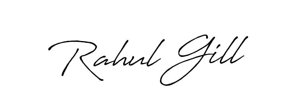 Rahul Gill stylish signature style. Best Handwritten Sign (Antro_Vectra_Bolder) for my name. Handwritten Signature Collection Ideas for my name Rahul Gill. Rahul Gill signature style 7 images and pictures png