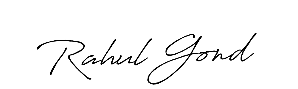 Rahul Gond stylish signature style. Best Handwritten Sign (Antro_Vectra_Bolder) for my name. Handwritten Signature Collection Ideas for my name Rahul Gond. Rahul Gond signature style 7 images and pictures png
