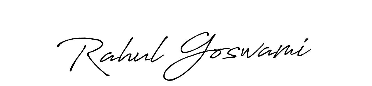 Antro_Vectra_Bolder is a professional signature style that is perfect for those who want to add a touch of class to their signature. It is also a great choice for those who want to make their signature more unique. Get Rahul Goswami name to fancy signature for free. Rahul Goswami signature style 7 images and pictures png