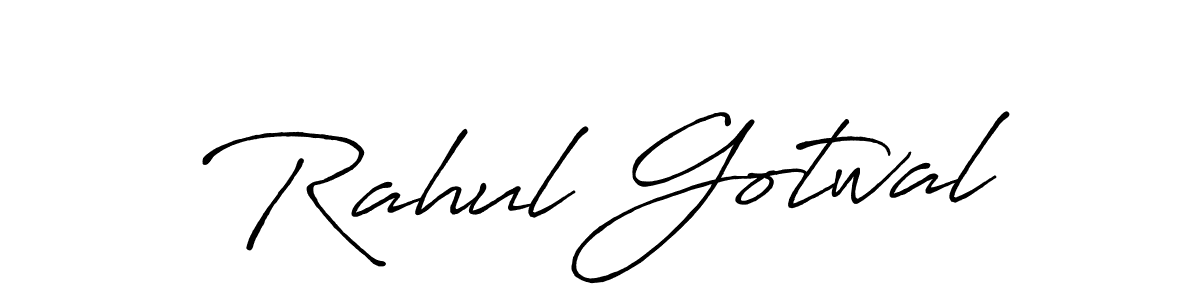 The best way (Antro_Vectra_Bolder) to make a short signature is to pick only two or three words in your name. The name Rahul Gotwal include a total of six letters. For converting this name. Rahul Gotwal signature style 7 images and pictures png