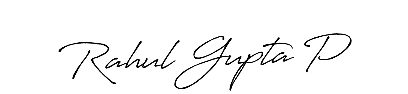 Use a signature maker to create a handwritten signature online. With this signature software, you can design (Antro_Vectra_Bolder) your own signature for name Rahul Gupta P. Rahul Gupta P signature style 7 images and pictures png