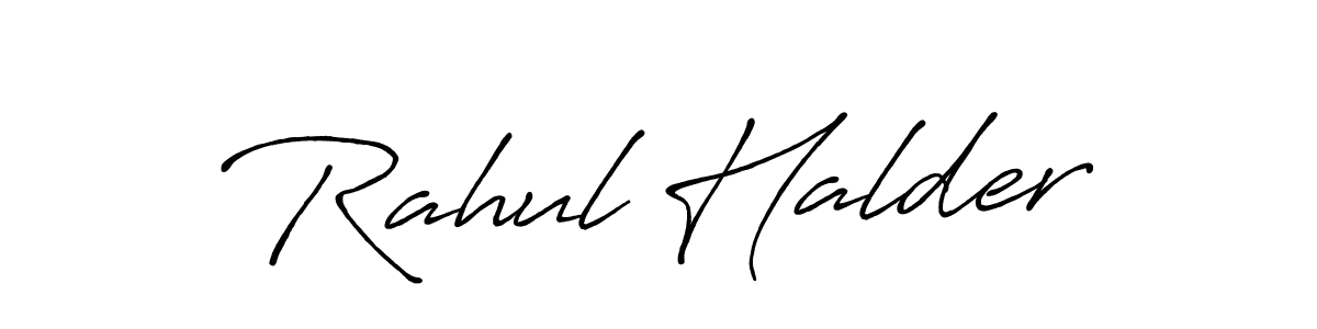 Create a beautiful signature design for name Rahul Halder. With this signature (Antro_Vectra_Bolder) fonts, you can make a handwritten signature for free. Rahul Halder signature style 7 images and pictures png