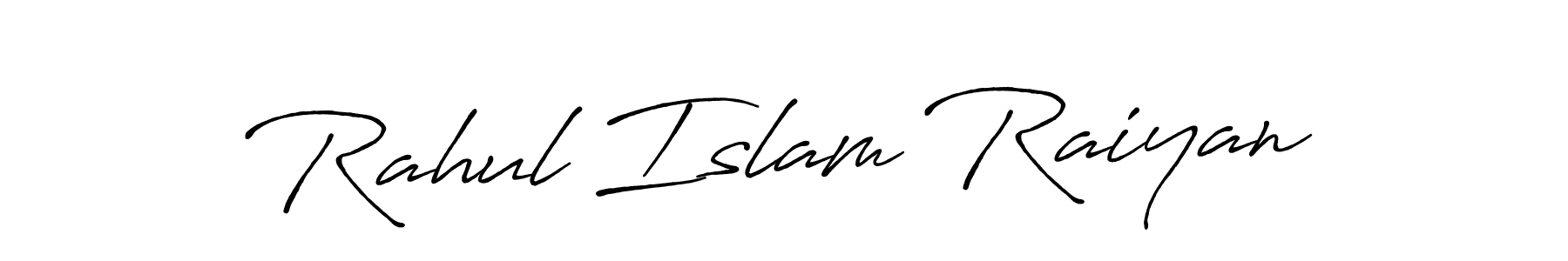 How to make Rahul Islam Raiyan name signature. Use Antro_Vectra_Bolder style for creating short signs online. This is the latest handwritten sign. Rahul Islam Raiyan signature style 7 images and pictures png