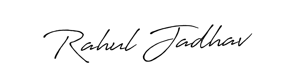 Design your own signature with our free online signature maker. With this signature software, you can create a handwritten (Antro_Vectra_Bolder) signature for name Rahul Jadhav. Rahul Jadhav signature style 7 images and pictures png