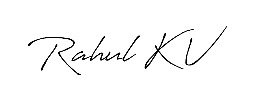 You should practise on your own different ways (Antro_Vectra_Bolder) to write your name (Rahul K V) in signature. don't let someone else do it for you. Rahul K V signature style 7 images and pictures png