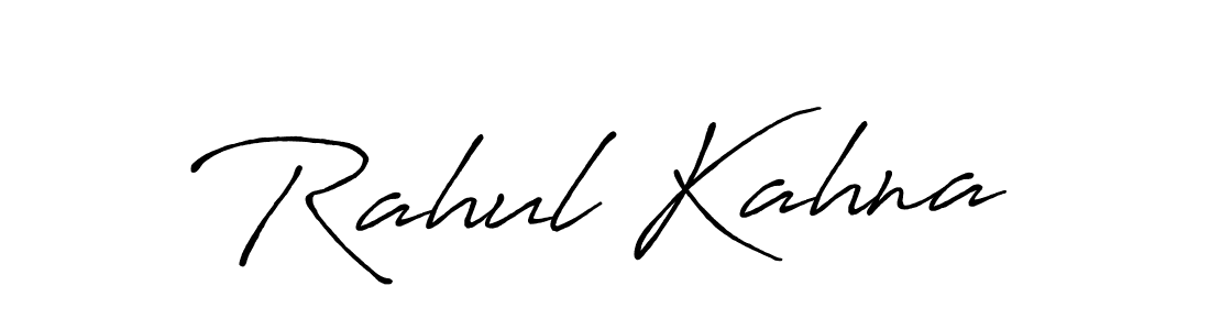 How to make Rahul Kahna name signature. Use Antro_Vectra_Bolder style for creating short signs online. This is the latest handwritten sign. Rahul Kahna signature style 7 images and pictures png