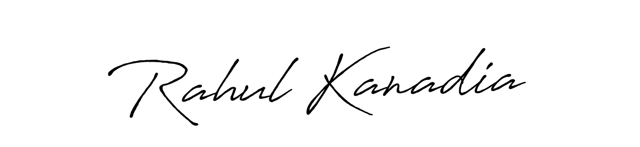 Create a beautiful signature design for name Rahul Kanadia. With this signature (Antro_Vectra_Bolder) fonts, you can make a handwritten signature for free. Rahul Kanadia signature style 7 images and pictures png