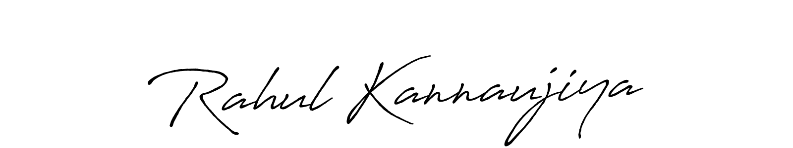 Design your own signature with our free online signature maker. With this signature software, you can create a handwritten (Antro_Vectra_Bolder) signature for name Rahul Kannaujiya. Rahul Kannaujiya signature style 7 images and pictures png
