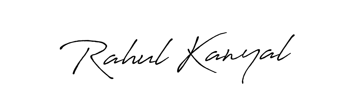 You should practise on your own different ways (Antro_Vectra_Bolder) to write your name (Rahul Kanyal) in signature. don't let someone else do it for you. Rahul Kanyal signature style 7 images and pictures png
